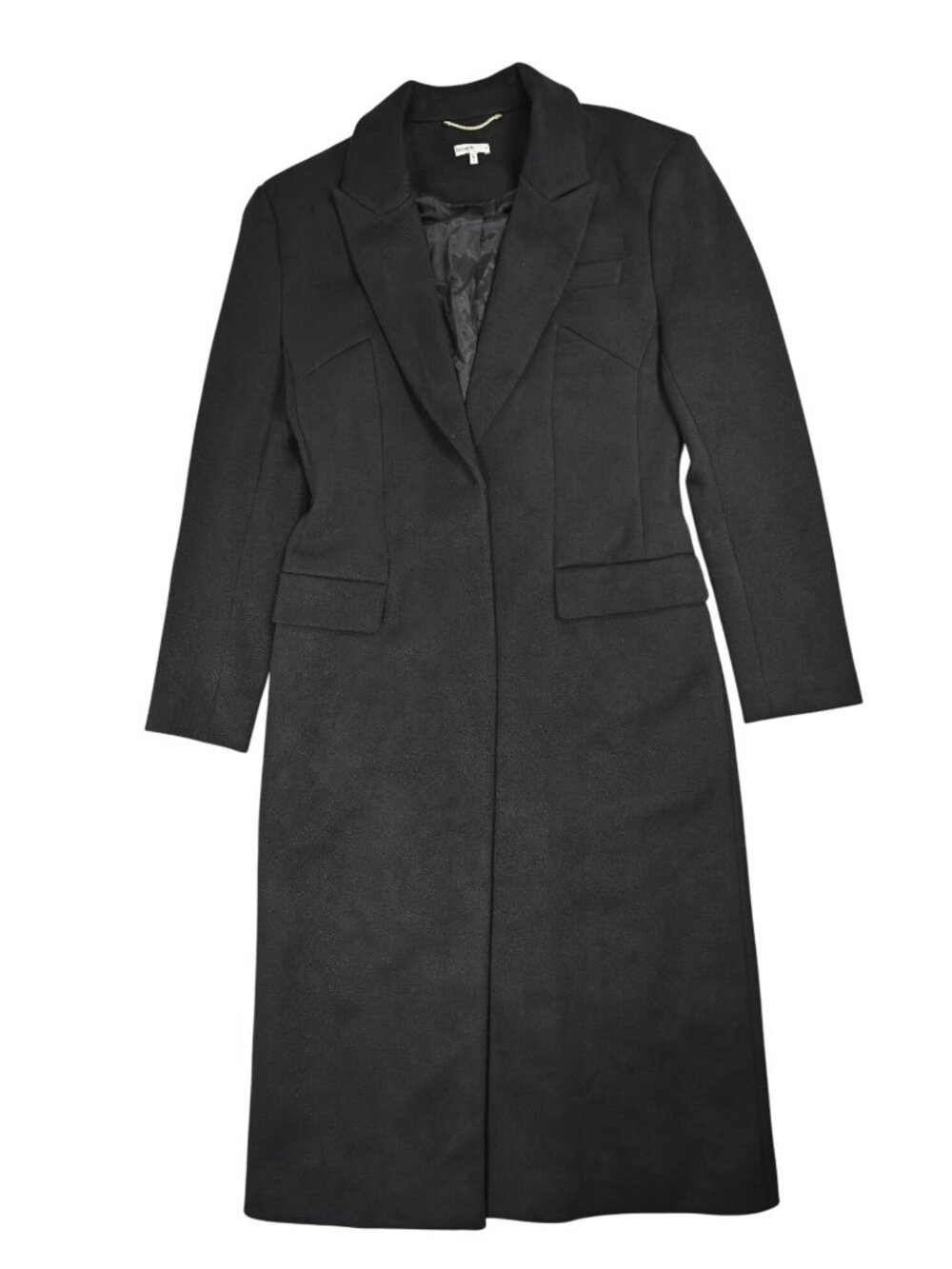House of CB Remi Single Breasted Long Coat in Black